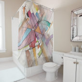 パステルの専攻学生抽象美術のカンタータ シャワーカーテン (インサイチュ)