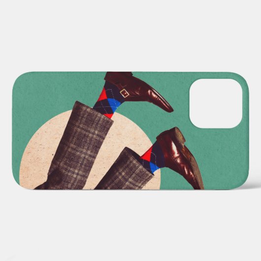 パステルの幾何学上に、雄の脚が円く積み重なっている Case-Mate iPhoneケース (裏面 (横))