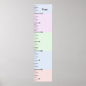 パステルの成長チャート子の名前を追加クリップアートを追加 ポスター (正面)