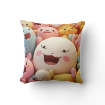 パステルの柔らかく幸せな生き物のグループ