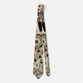 パステルの民族のアフリカの金パターン ネクタイ (正面)