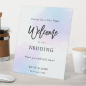 パステルの水の色が私たちの結婚家を歓迎 台座サイン (インサイチュ)