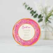 パステルの水の色の甘い1つの最初の誕生日 招待状 (スタンド正面)