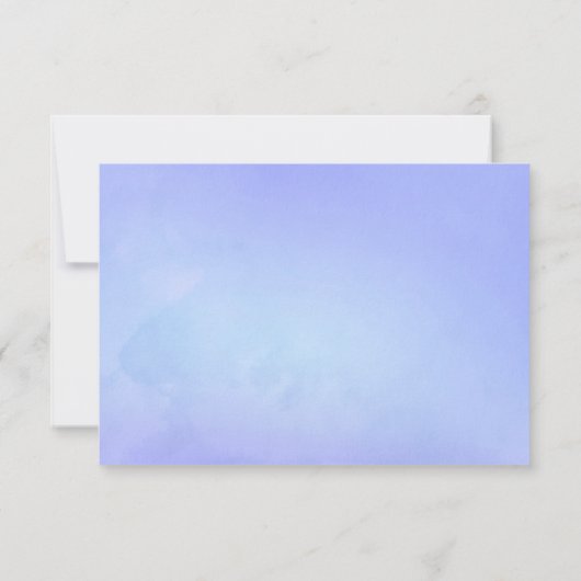 パステルの水彩画のユニコーンをありがとう サンキューカード (裏面)