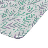 パステルの水色の枝は紫と緑 カッティングボード (角)