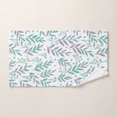 パステルの水色の枝は紫と緑 バスタオルセット (ハンドタオル)