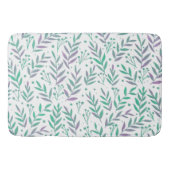 パステルの水色の枝は紫と緑 バスマット (正面)