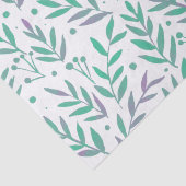 パステルの水色の枝は紫と緑 薄葉紙 (詳細)