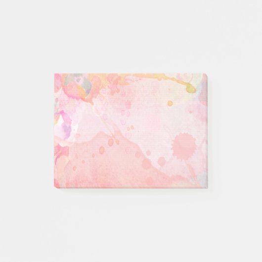 パステルの水色スプラッシュ ポストイット (正面)