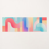 パステルの波線とシェイプ ヨガマット (裏面(横))