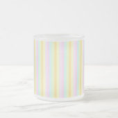 パステルの縦ストライプ フロストグラスマグカップ (中央)
