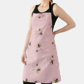 パステルの背景にシームレスなパターンを見る。ヴィンテージ エプロン (インサイチュ)