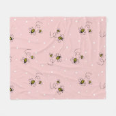 パステルの背景にシームレスなパターンを見る。ヴィンテージ フリースブランケット (正面(横))