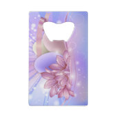 パステルの背景に花や卵をカラフル クレジットカード栓抜き (裏面)