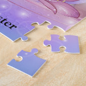 パステルの背景に花や卵をカラフル ジグソーパズル (側面)