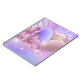 パステルの背景に花や卵をカラフル ノートブック (左側)