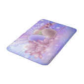 パステルの背景に花や卵をカラフル バスマット (アングル)