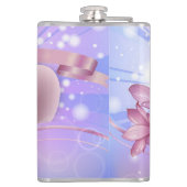 パステルの背景に花や卵をカラフル フラスク (裏面)