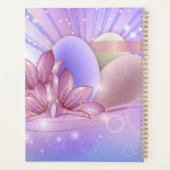 パステルの背景に花や卵をカラフル プランナー手帳 (裏面)