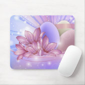 パステルの背景に花や卵をカラフル マウスパッド (マウス)