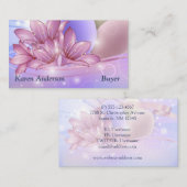 パステルの背景に花や卵をカラフル 名刺 (正面/裏面)