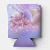 パステルの背景に花や卵をカラフル 缶クーラー (裏面)