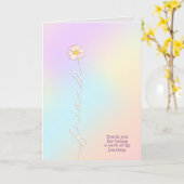 パステルの色とデイジーは友達感謝していに向け カード (黄色い花)