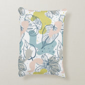 パステルの色パーム葉の形状オーガニックと形状 アクセントクッション (裏面(縦))