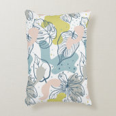 パステルの色パーム葉の形状オーガニックと形状 アクセントクッション (正面(垂直))