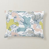 パステルの色パーム葉の形状オーガニックと形状 アクセントクッション (裏面)