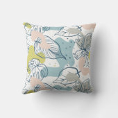 パステルの色パーム葉の形状オーガニックと形状 クッション (裏面)