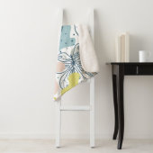 パステルの色パーム葉の形状オーガニックと形状 シェルパブランケット (インサイチュ)