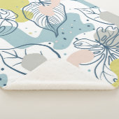 パステルの色パーム葉の形状オーガニックと形状 シェルパブランケット (3/4)