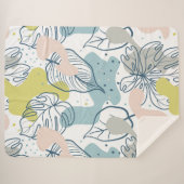 パステルの色パーム葉の形状オーガニックと形状 シェルパブランケット (正面(横))