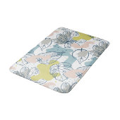 パステルの色パーム葉の形状オーガニックと形状 バスマット (アングル)