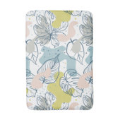 パステルの色パーム葉の形状オーガニックと形状 バスマット (正面縦)