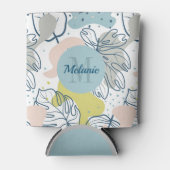 パステルの色パーム葉の形状オーガニックと形状 缶クーラー (正面)