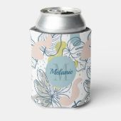 パステルの色パーム葉の形状オーガニックと形状 缶クーラー (缶裏面)