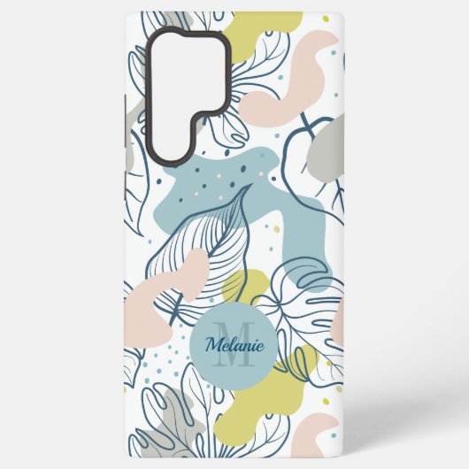 パステルの色パーム葉の形状オーガニックと形状 SAMSUNG GALAXYケース (裏面)