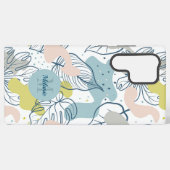 パステルの色パーム葉の形状オーガニックと形状 SAMSUNG GALAXYケース (裏面横)