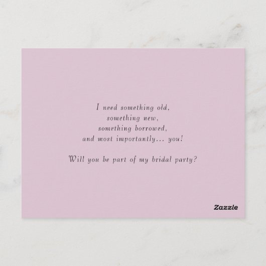 パステルの花が私のブリディスマンのカードになる ポストカード (裏面)