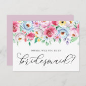 パステルの花が私の花嫁カードになる ポストカード (正面/裏面)