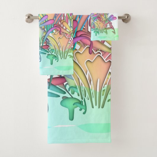 パステルの花の束 バスタオルセット (インサイチュ)