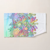 パステルの花の束 バスタオルセット (ハンドタオル)