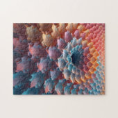 パステルの葉のようなパターン ジグソーパズル (横)