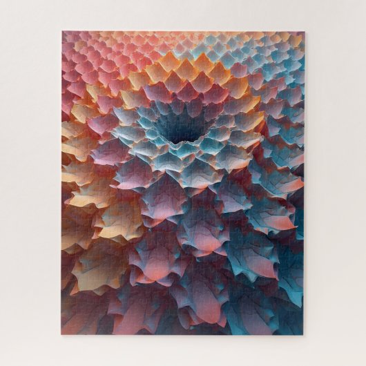 パステルの葉のような錯覚 ジグソーパズル (縦)