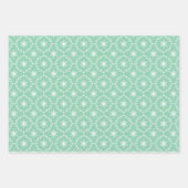 パステルの雪片パターン ラッピングペーパーシート (正面)