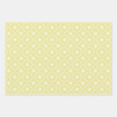 パステルの雪片パターン ラッピングペーパーシート (正面3)