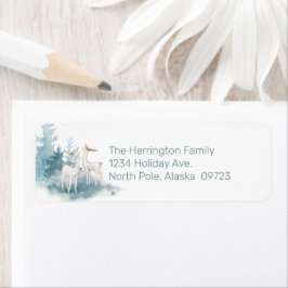 パステルの鹿と松 ラベル