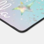 パステルはホログラフィックスターとリボンかわいい旋回 デスクマット (コーナー)